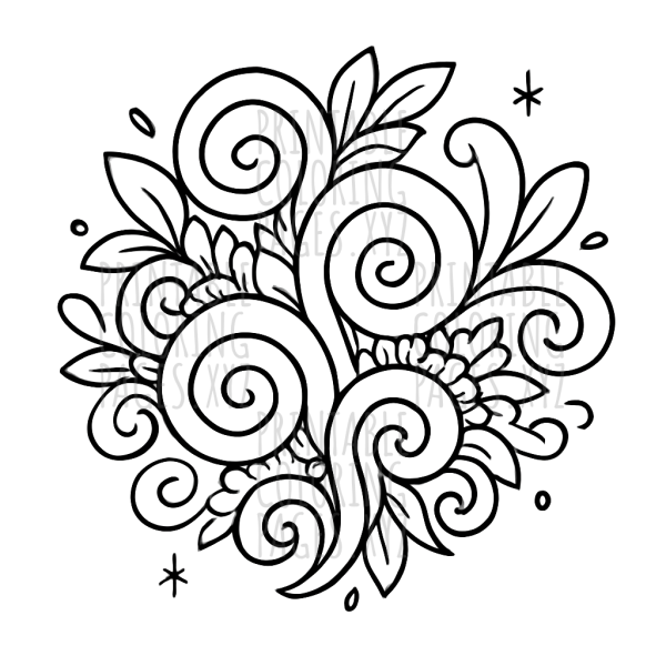 Intriguing Abstract Fractal Art for Creative Coloring
