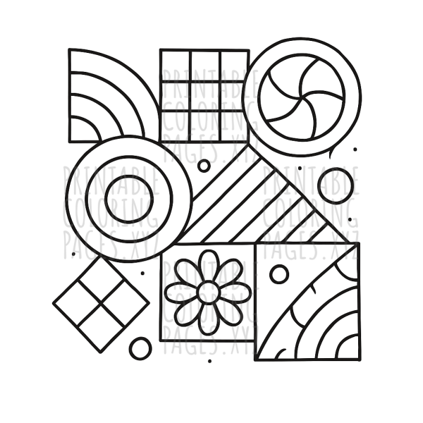 Infinite Shapes: Abstract Geometric Patterns for Creative Coloring