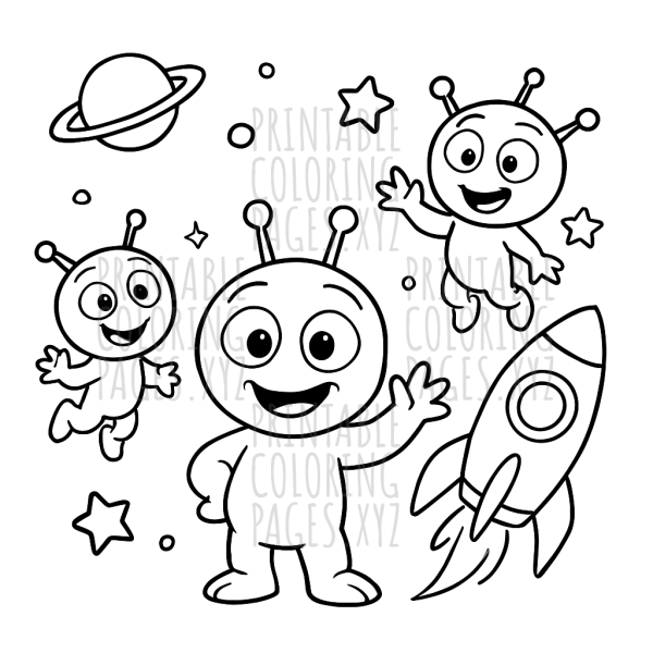 Aliens Exploring Outer Space Adventure