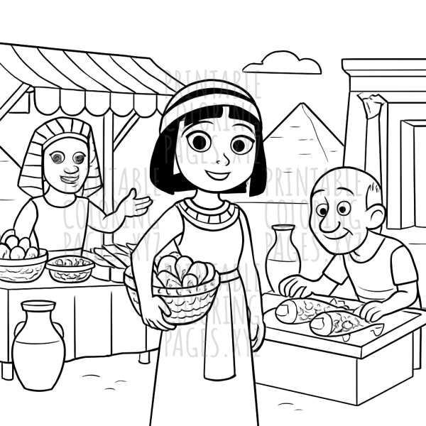 Bustling Ancient Egyptian Marketplace Adventure
