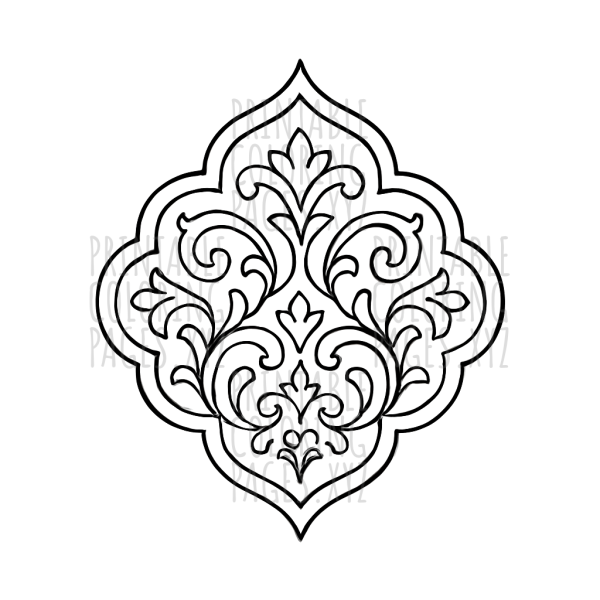 Elegant Arabesque Patterns for Creative Coloring