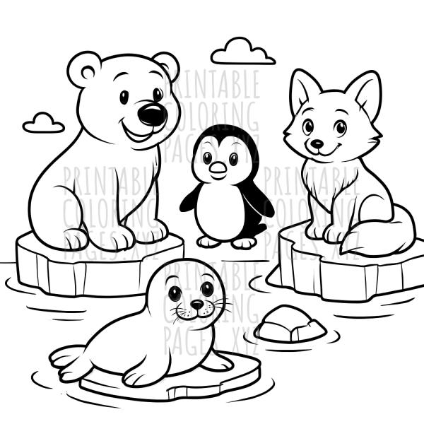 Chilly Adventures with Arctic Animals on Icebergs