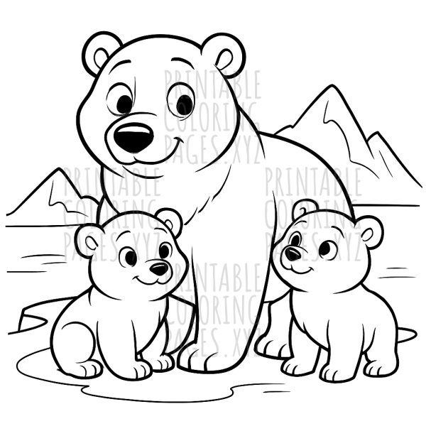 Cozy Arctic Polar Bear Family Adventures