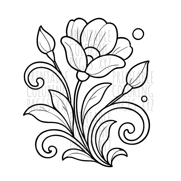 Elegant Art Nouveau Floral Dream