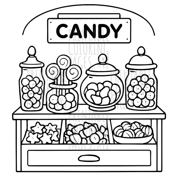 Sweet Delights Candy Shop Display