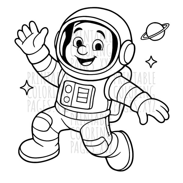 Astronaut Adventures Floating in Space