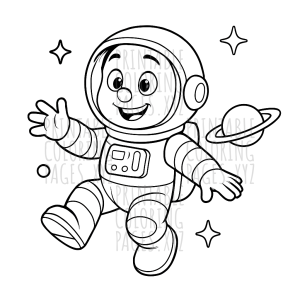 Astronaut Adventure Floating in Space