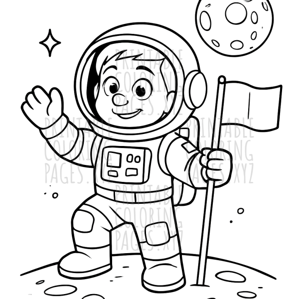 Lunar Adventure with an Astronaut