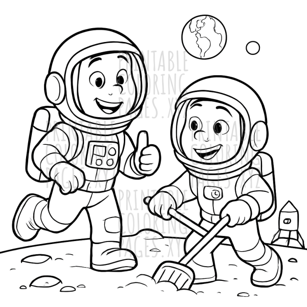 Moon Mission Adventure with Brave Astronauts