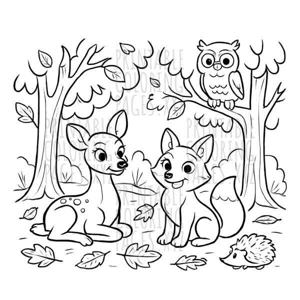 A Cozy Autumn Forest Adventure with Wildlife