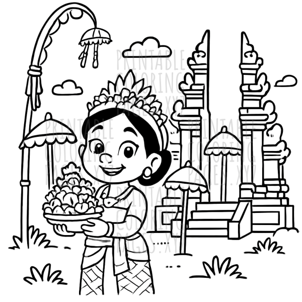 Vibrant Balinese Festival Celebration
