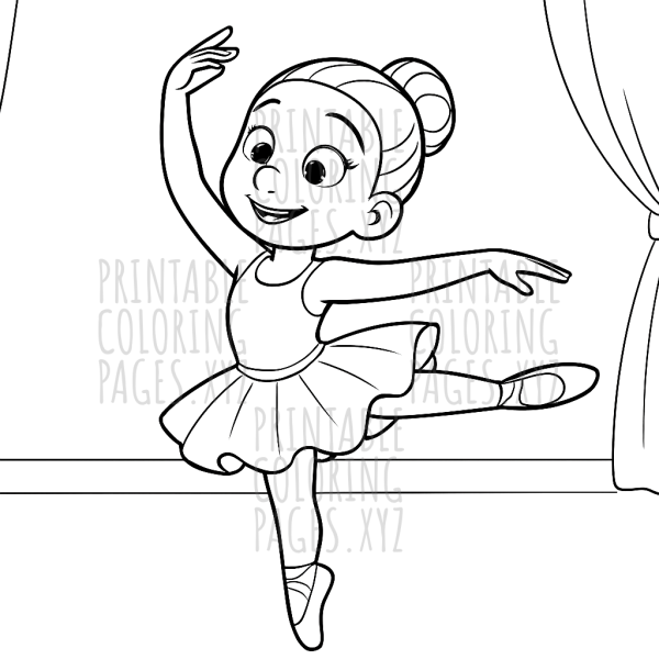 Graceful Ballerina Dance Recital Scene