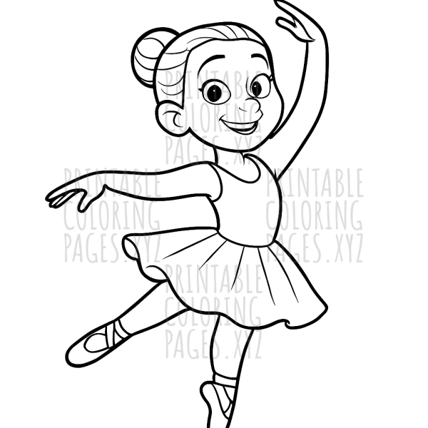 Graceful Ballerina Dancing Pose