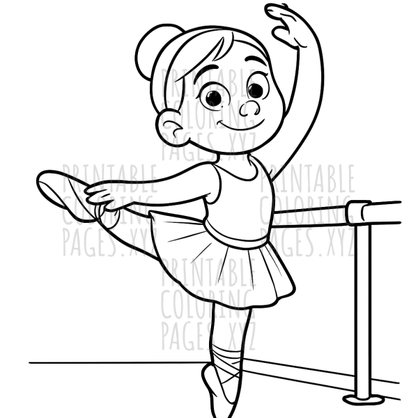 Graceful Ballerina Pointe Practice Scene