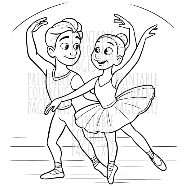 Graceful Ballet Dancers in Motion