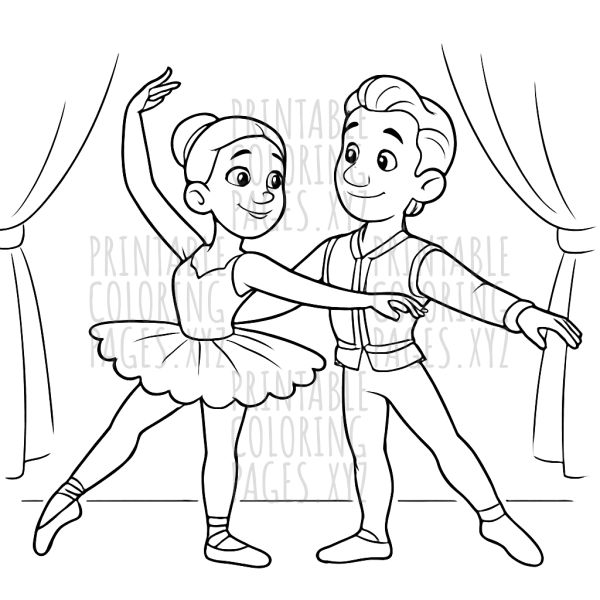 Graceful Ballet Dancers in Motion
