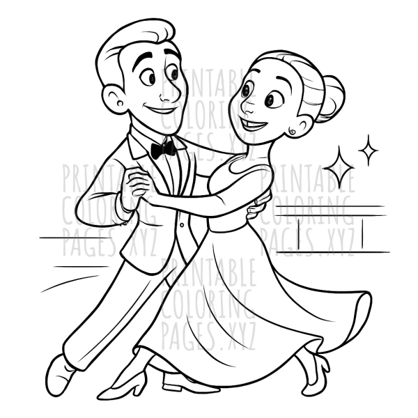 Graceful Ballroom Dancers in Motion