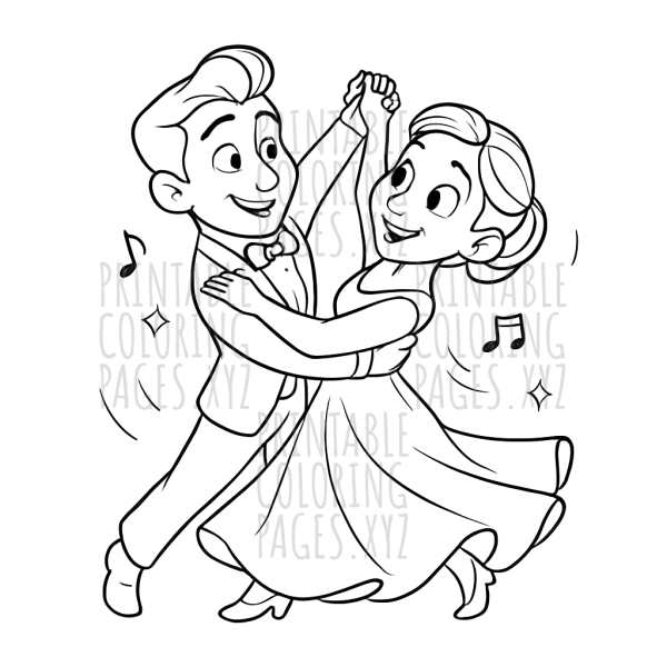 Graceful Ballroom Dancers in Motion