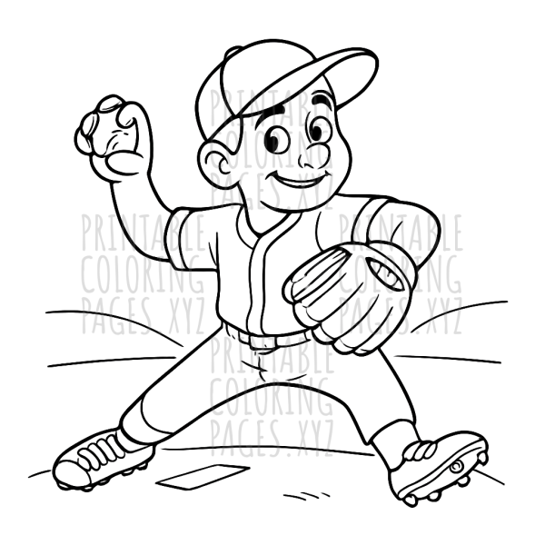 Pitch Perfect: Baseball Pitcher in Action