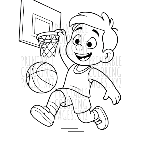 High-Flying Basketball Slam Dunk Action