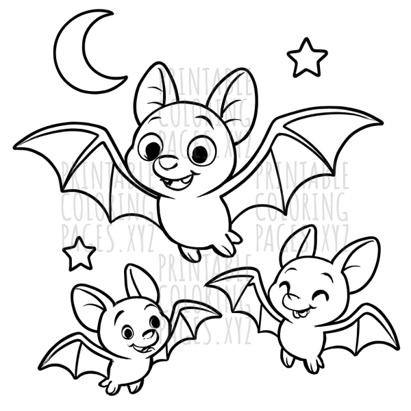Mystical Night Flight of Bats