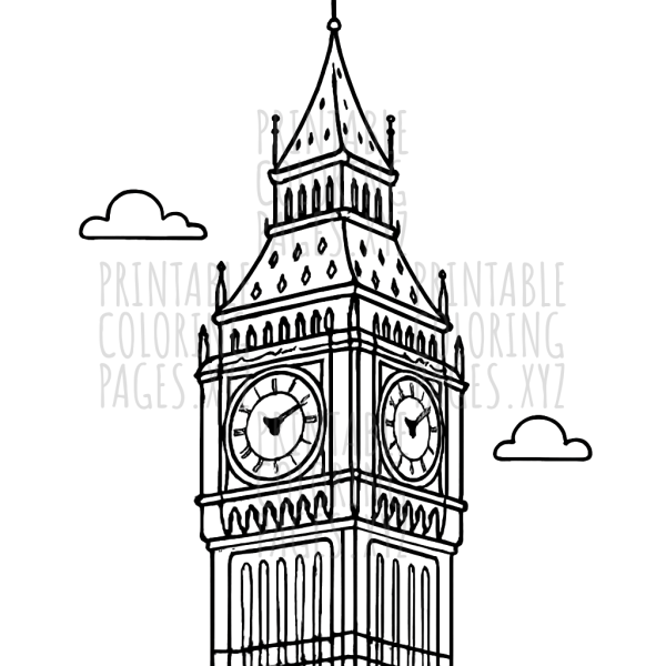 Intricate Big Ben Clock Tower Scene