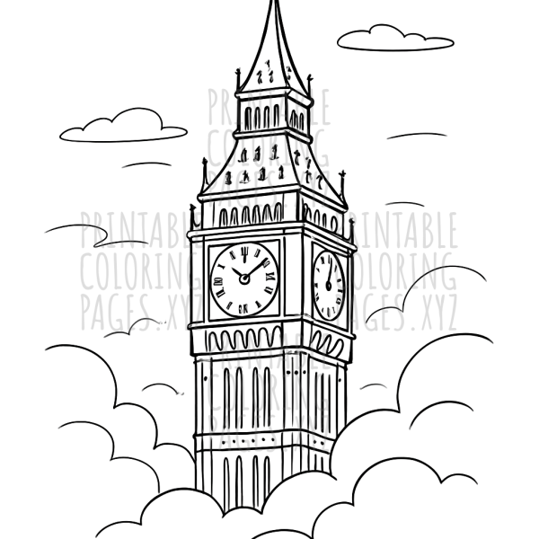 Mystic London Fog and Big Ben Scene