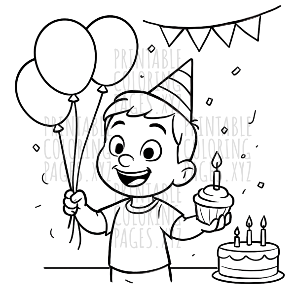 Joyful Birthday Bash with Colorful Balloons
