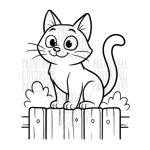 Mystery Black Cat on the Fence