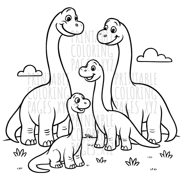 Gentle Giants: Brachiosaurus Family Moment