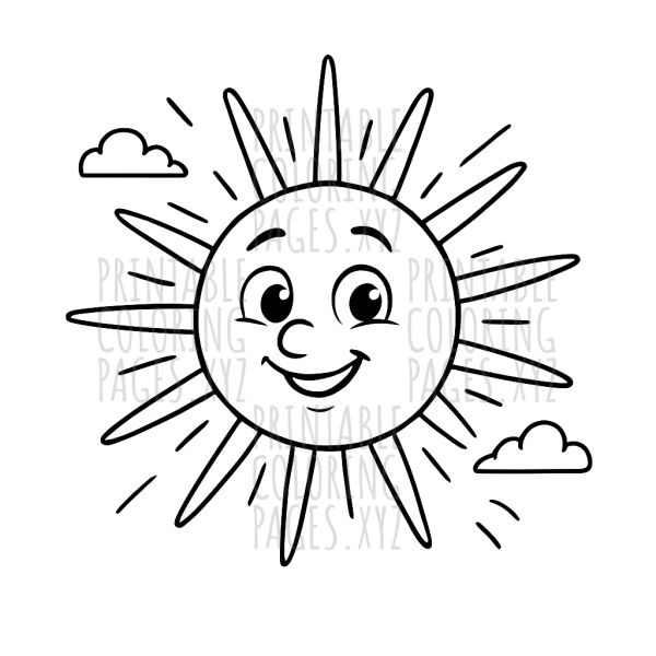 Radiant Summer Sun Rays Coloring Fun