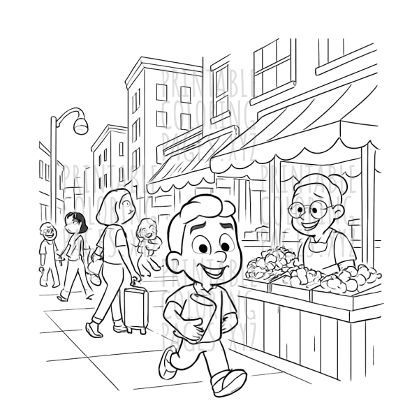 Lively City Market Adventure