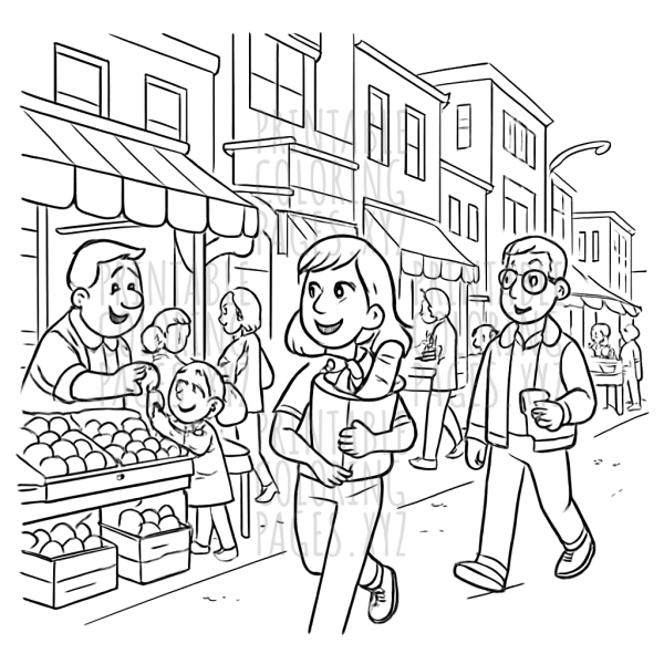 Vibrant Urban Street Market Adventure