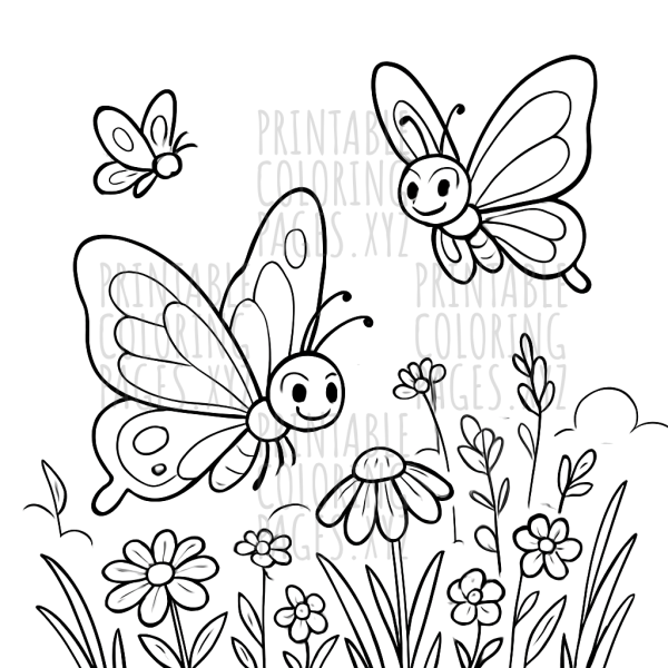 Butterfly Dance in the Wildflower Meadow