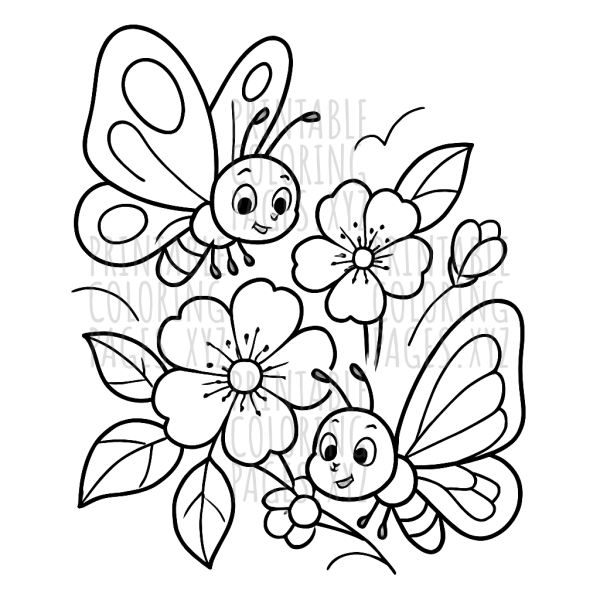 Fluttering Butterflies on Blossoms Adventure