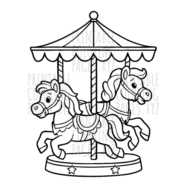 Whimsical Carnival Carousel Horses
