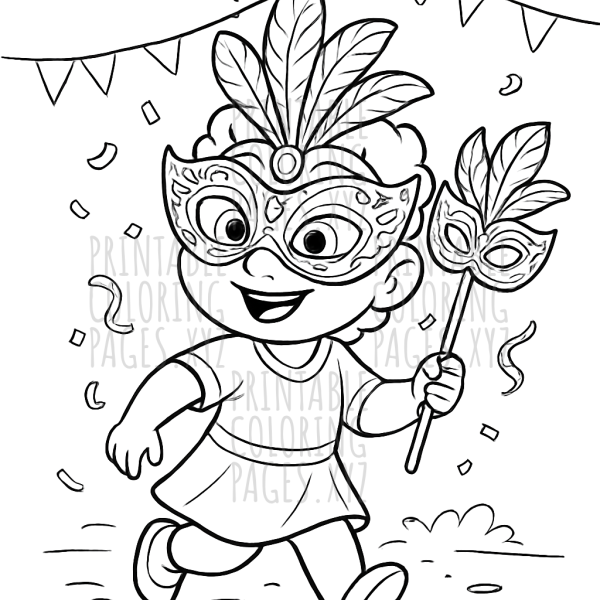 Festive Carnival Mask Parade Fun