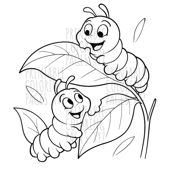 Caterpillars Munching Green Leaves Adventure