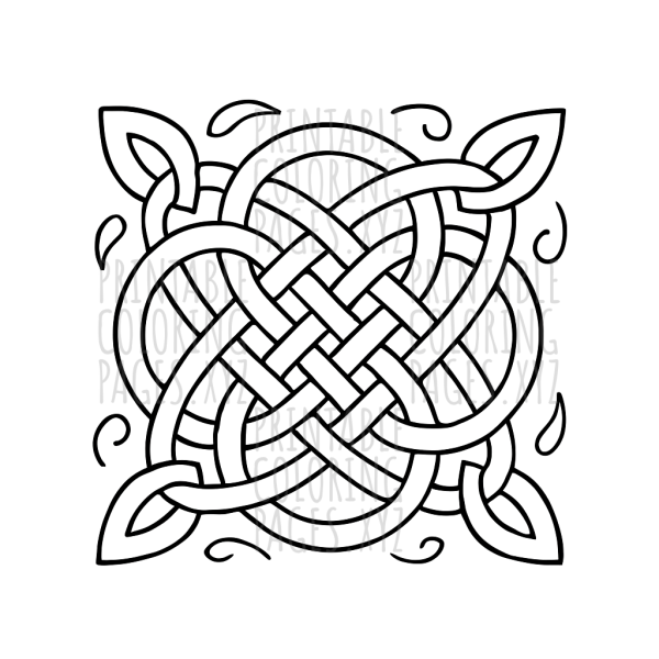 Intricate Celtic Knot Designs for Creative Coloring