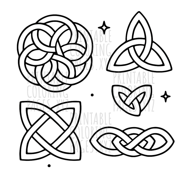 Intricate Celtic Knotwork Designs for Creative Coloring