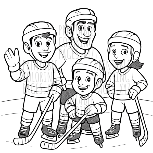 Energetic Hockey Heroes in Action