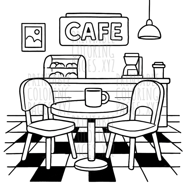 Classic Checkerboard Cafe Floor Design