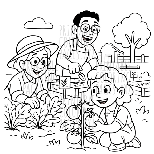 Sunshine and Smiles in the Cheerful Community Garden