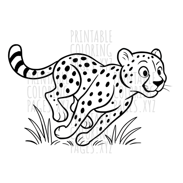 Speed and Grace: Cheetah Sprinting Through the Grass