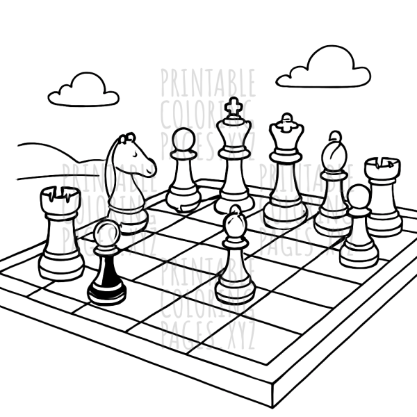 Intriguing Chessboard Strategy Scene