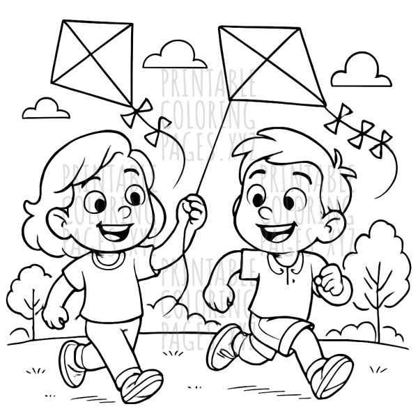 Joyful Day at the Park with Flying Kites