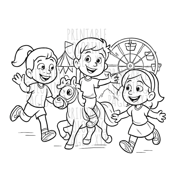 Joyful Carnival Fun with Kids at Play
