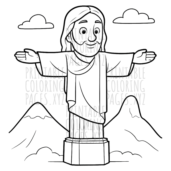 Majestic Christ the Redeemer View Coloring Adventure