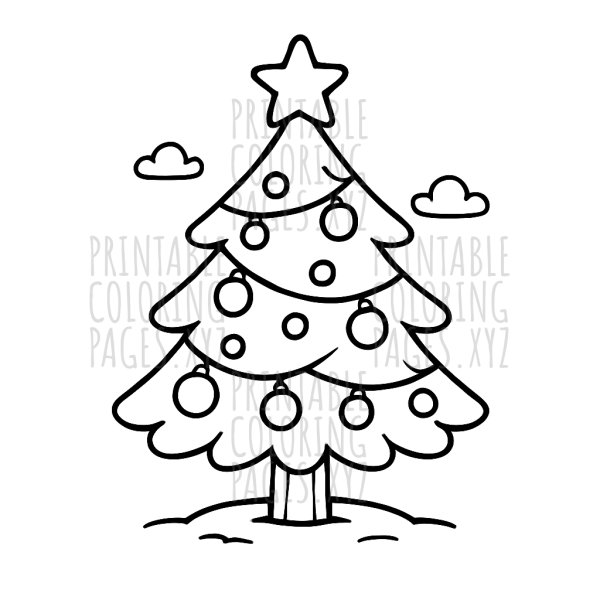 Festive Christmas Trees with Ornaments
