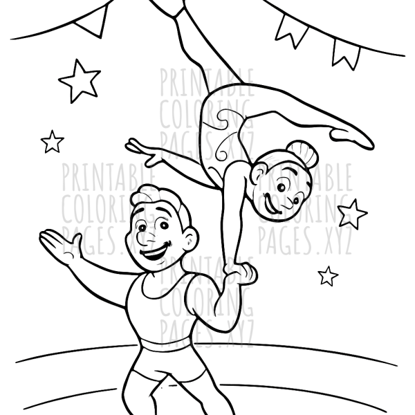 Daring Circus Acrobat Performance